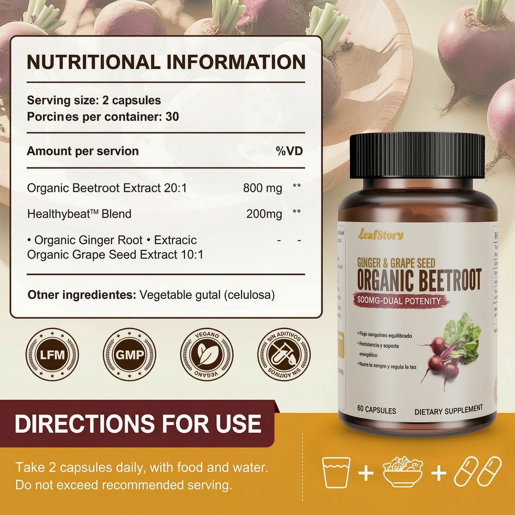 Beetroot Supplement 1000mg 20:1 Extract | 60 Count