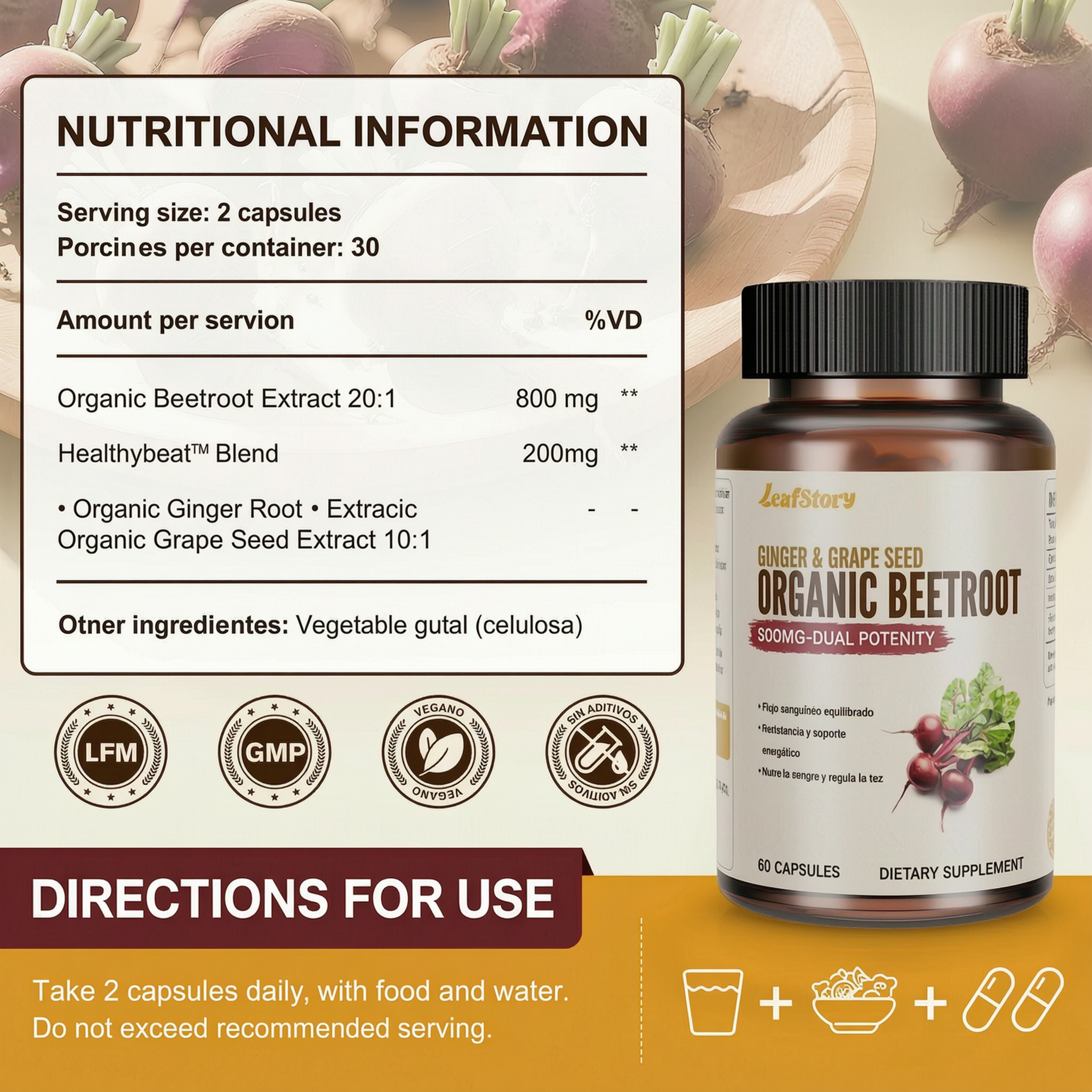 Beetroot Supplement 1000mg 20:1 Extract | 60 Count
