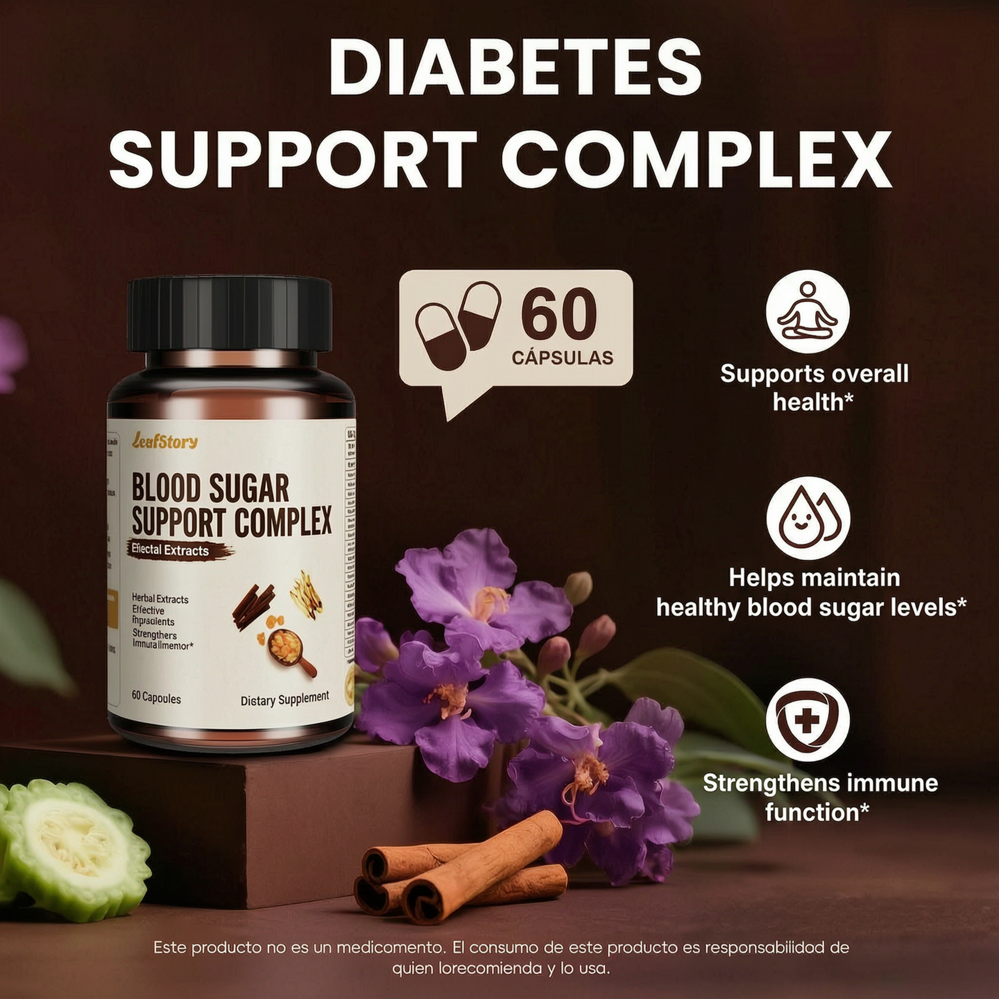 Blood Sugar Complex Supplement | 60 Capsules