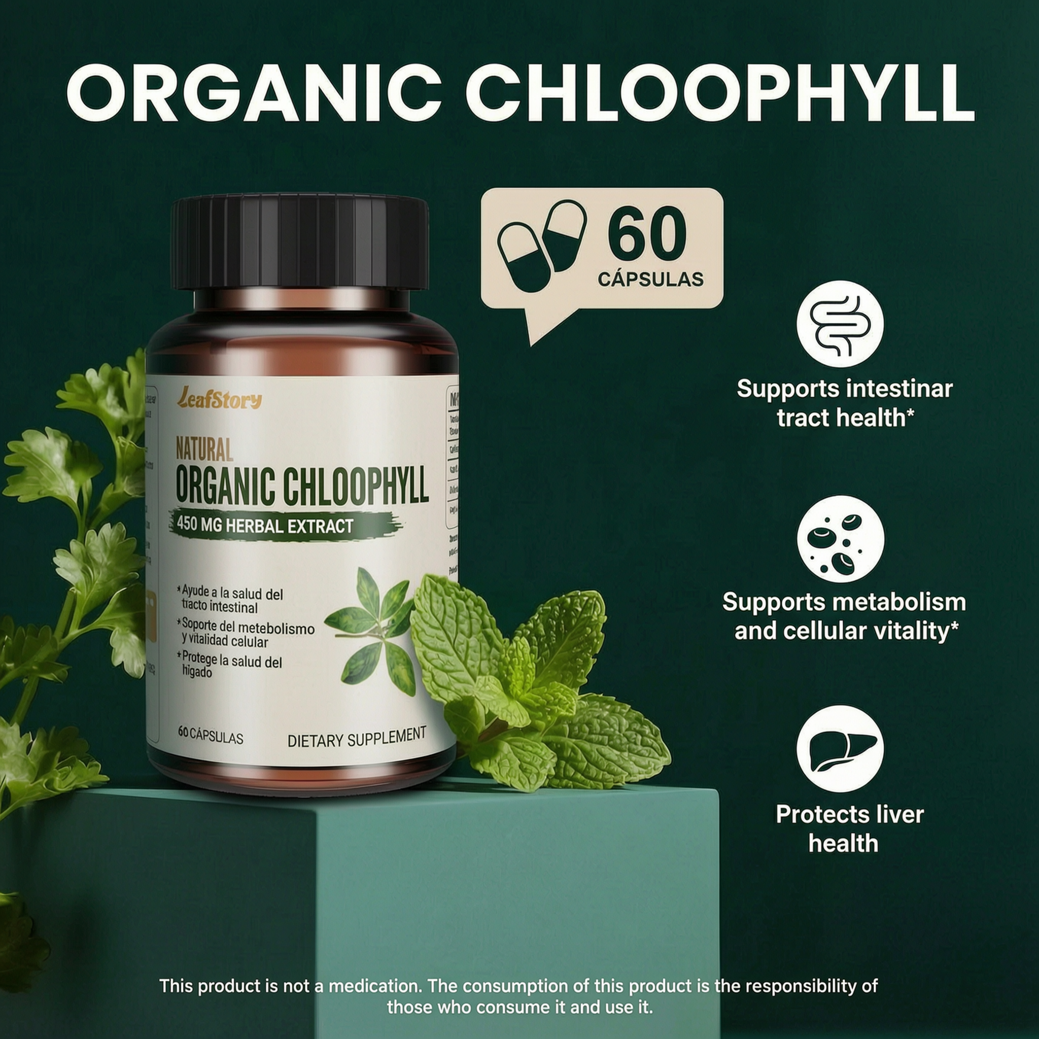 Chlorophyll Capsules Vegan Detox | 60 Count