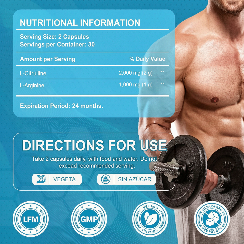 Nitric Oxide 3000mg | 60 Capsules