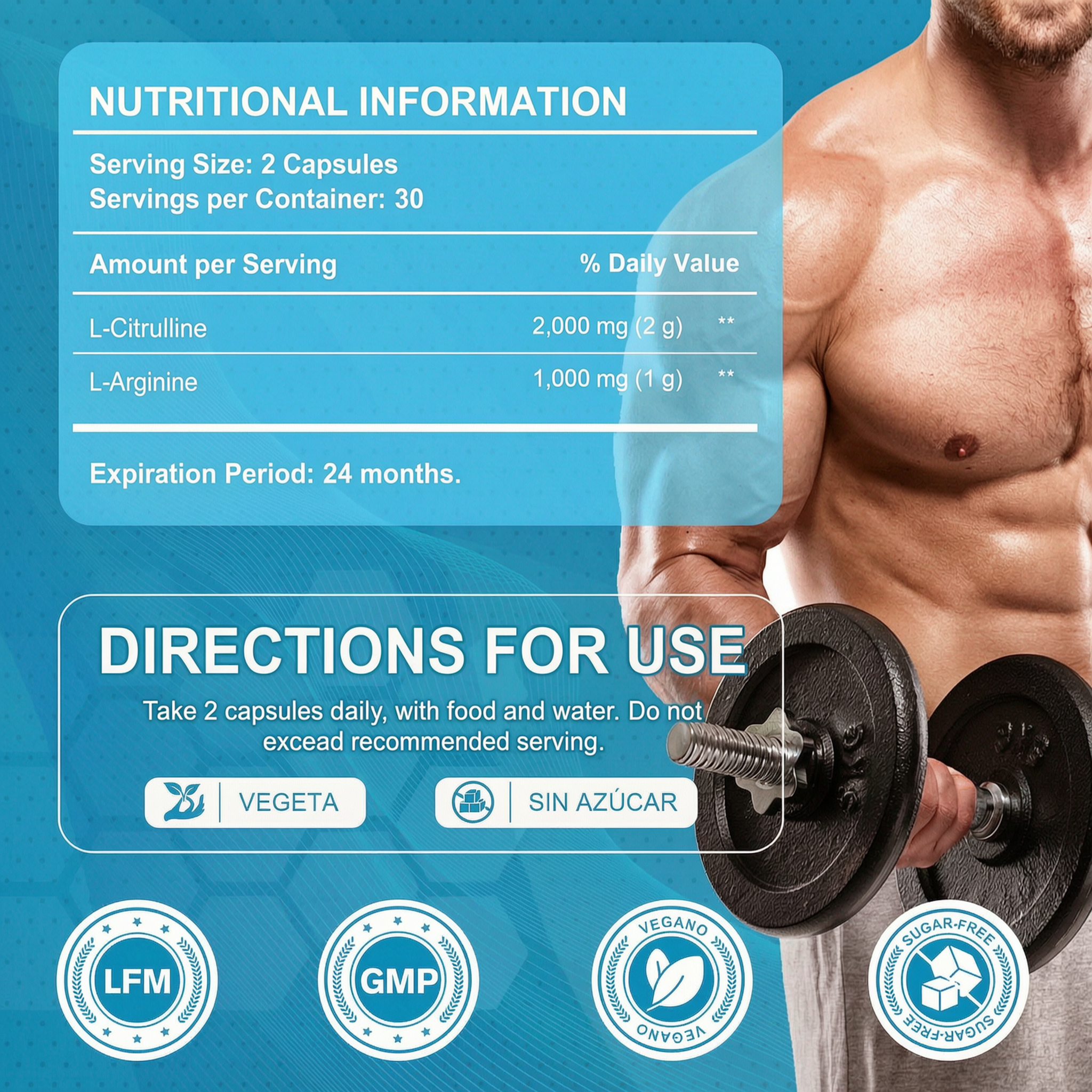 Nitric Oxide 3000mg | 60 Capsules