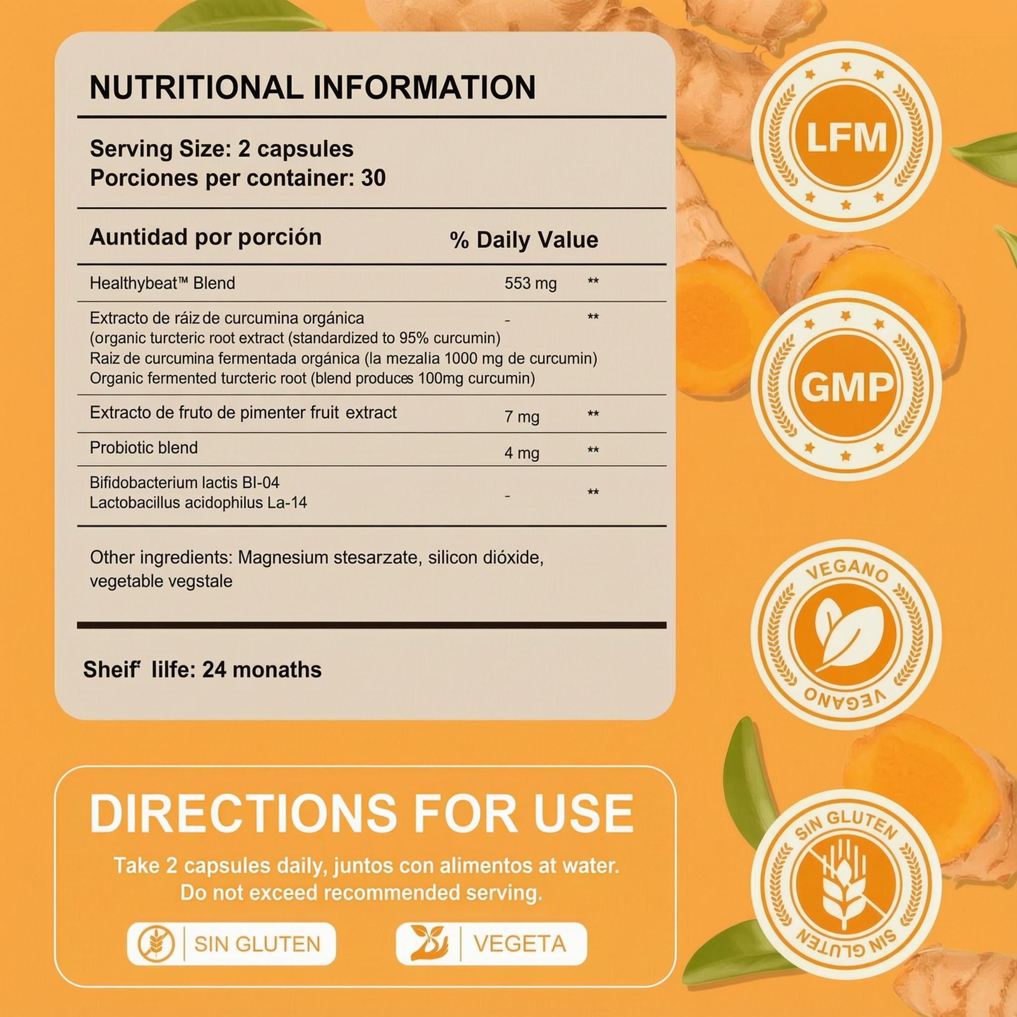 Turmeric Inflammatory Response 60 Tablets-100mg Curcumin | 60 Count