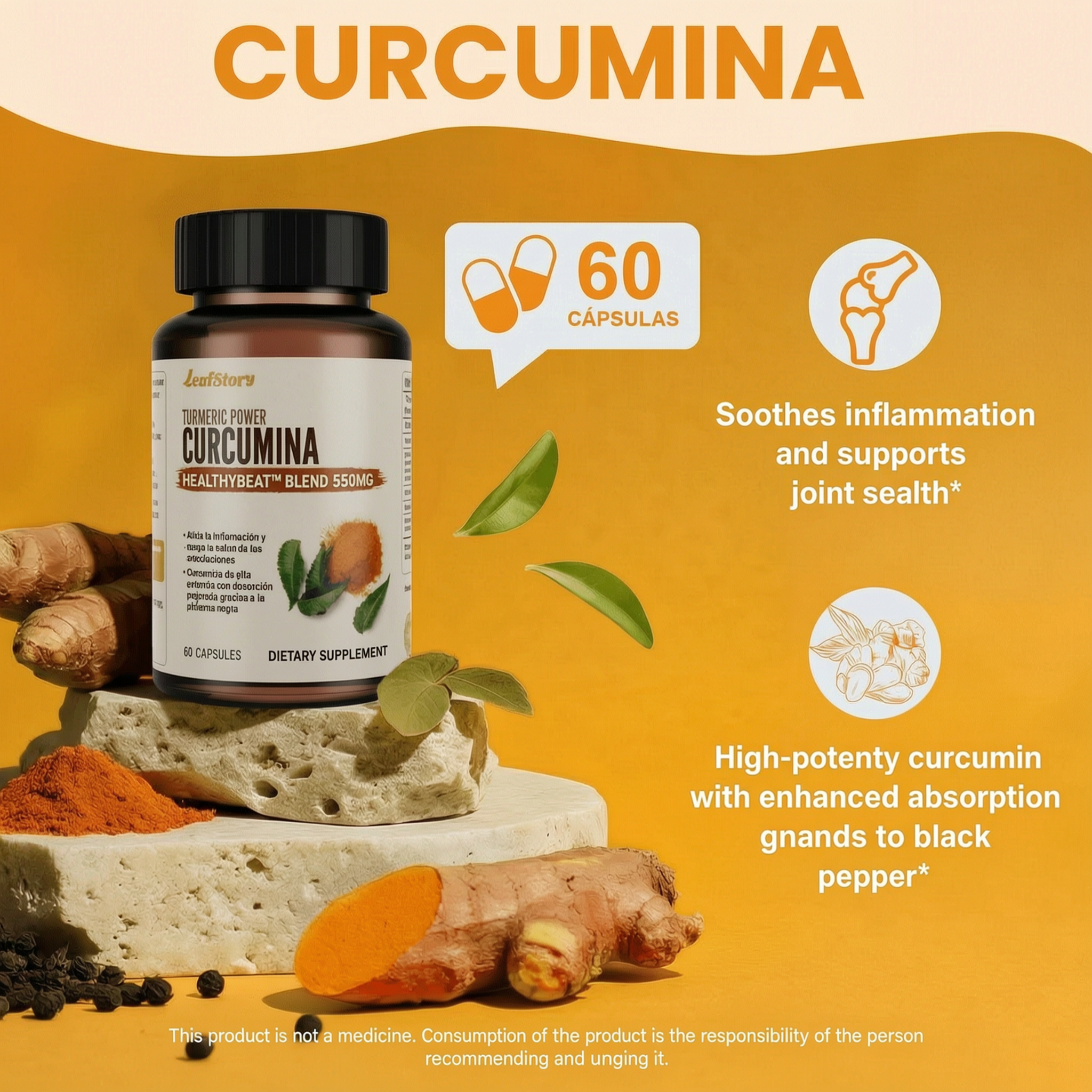Turmeric Inflammatory Response 60 Tablets-100mg Curcumin | 60 Count