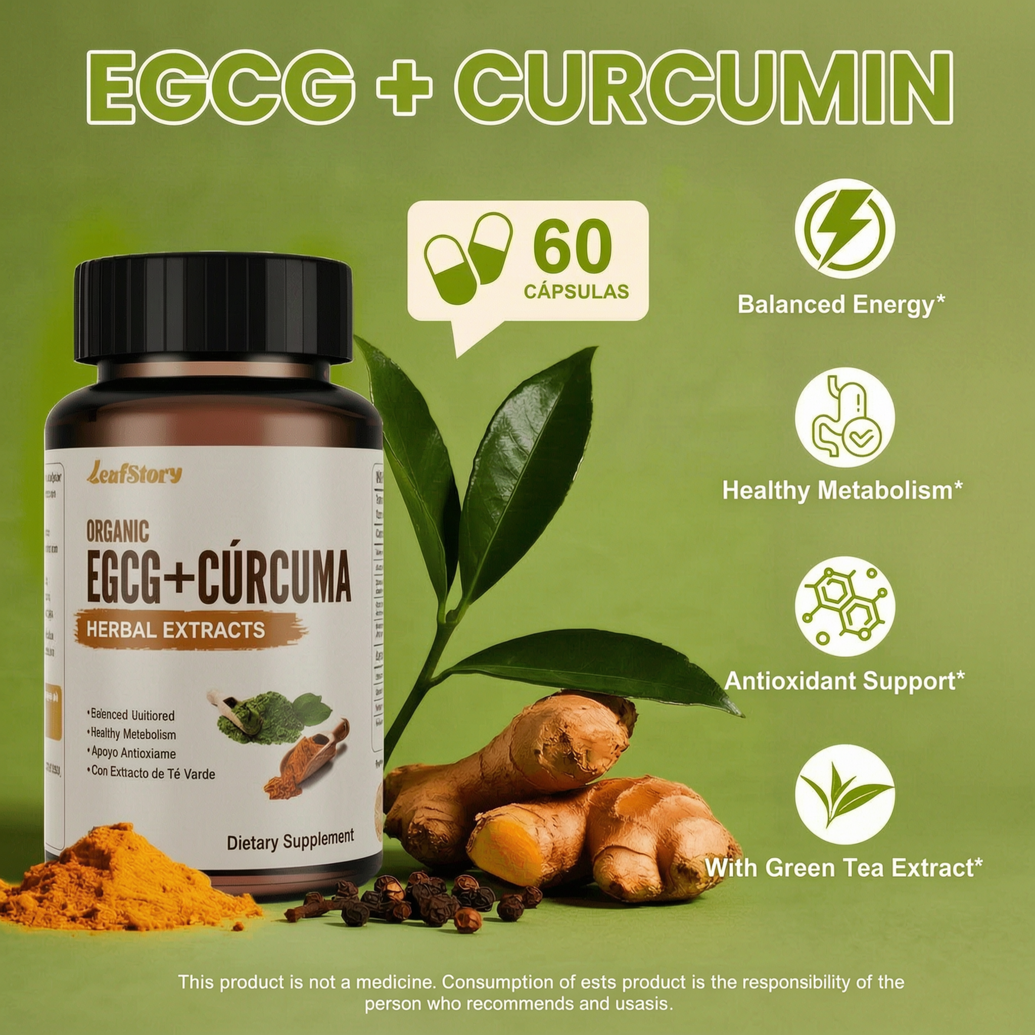 Turmeric Curcumin Supplement | 60 Count