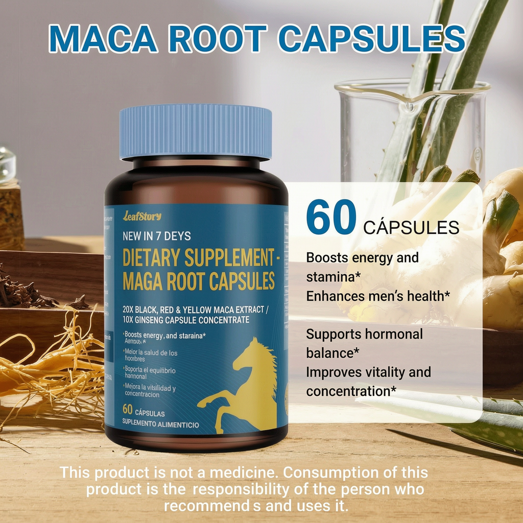 Maca Root Capsules 20:1 Extract + | 60 Count