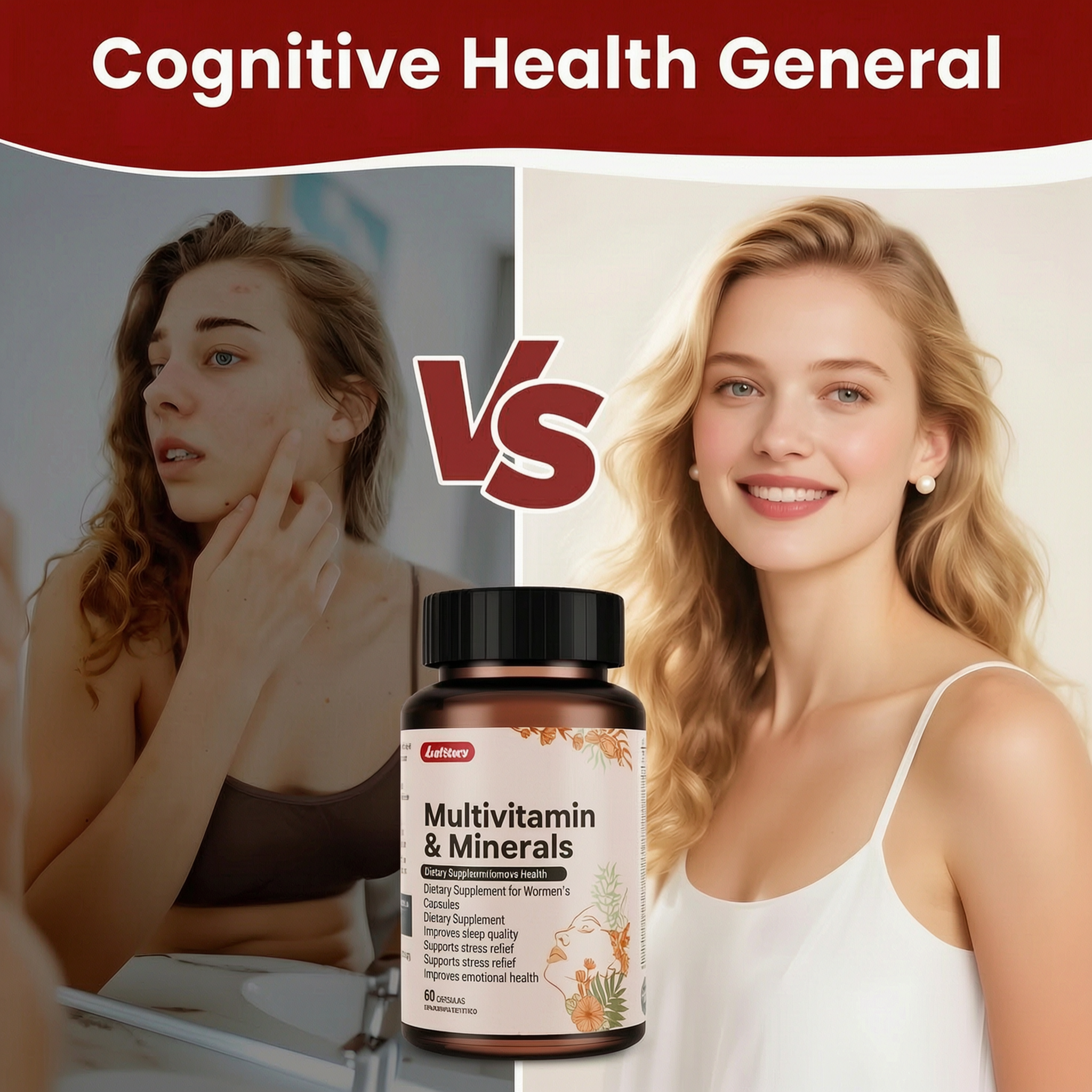Multivitamin for Women + Stress Support | 60 Count