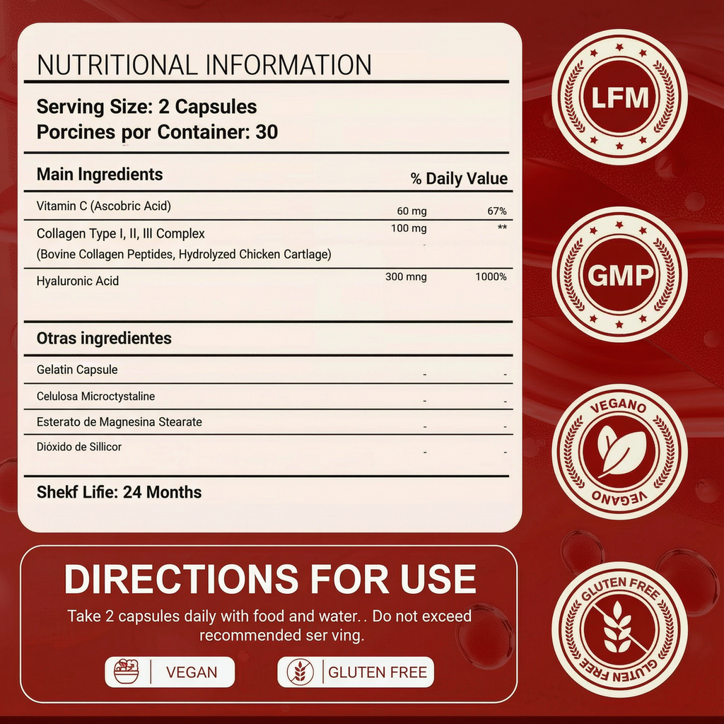 Collagen Pills with Hyaluronic Acid + Vitamin C