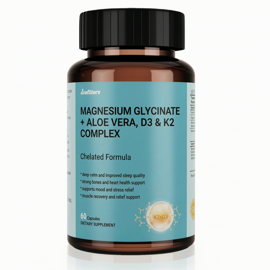 Magnesium Glycinate 1160mg + Aloe Vera | 60 Capsules