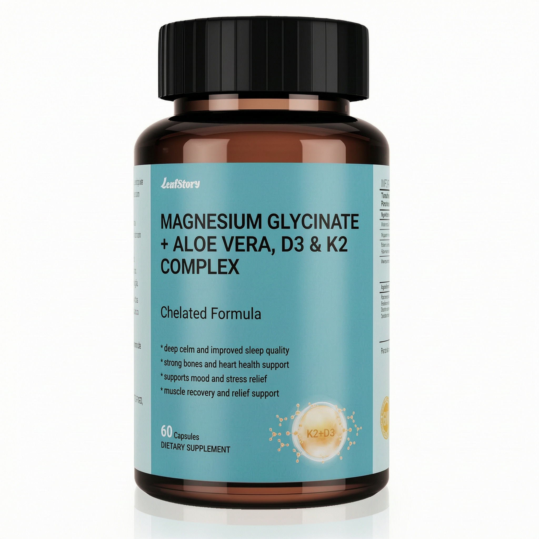 Magnesium Glycinate 1160mg + Aloe Vera | 60 Capsules