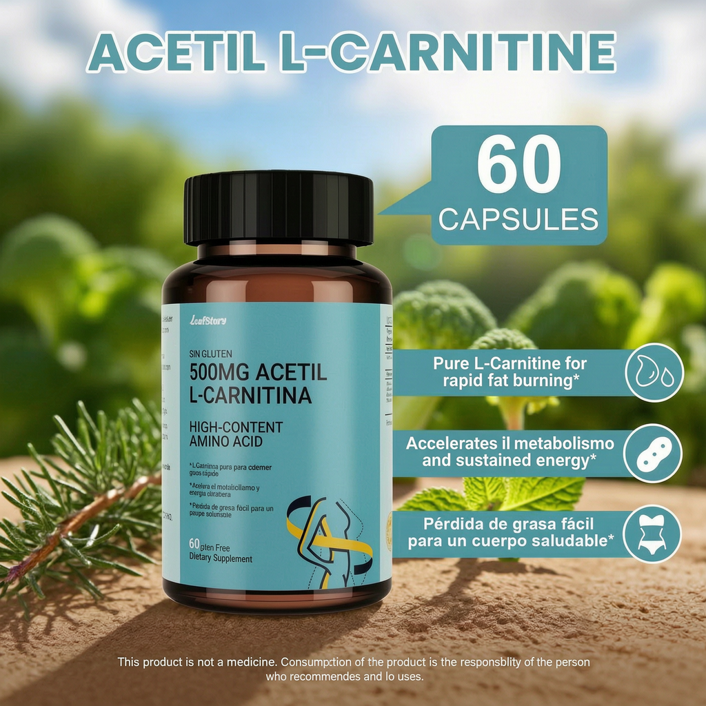 L-Carnitine 500 MG High Potency Amino | 60 Count