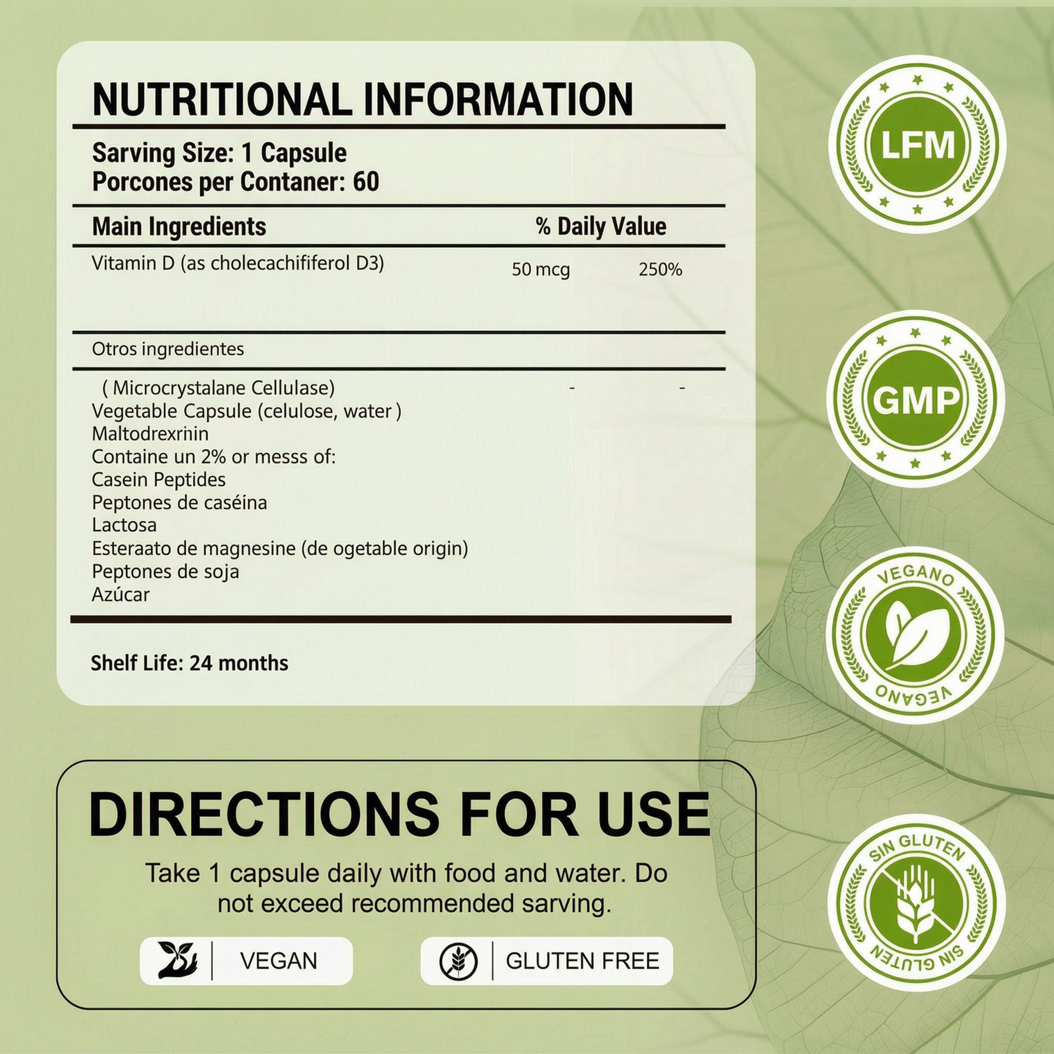 Vintamin D Unique Ingredient (2 Month Supply) | 60 Capsules