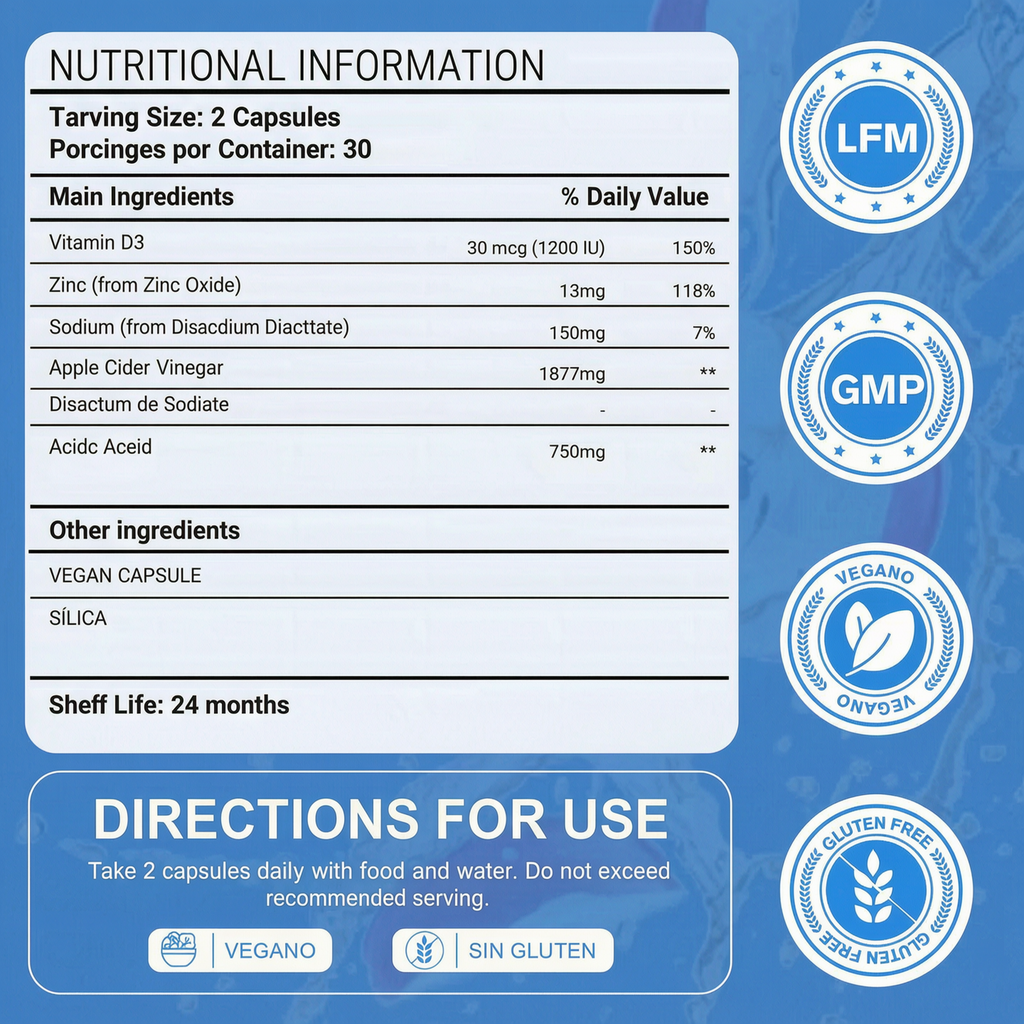 Capsules with Vitamin D and Zinc | 60 Count