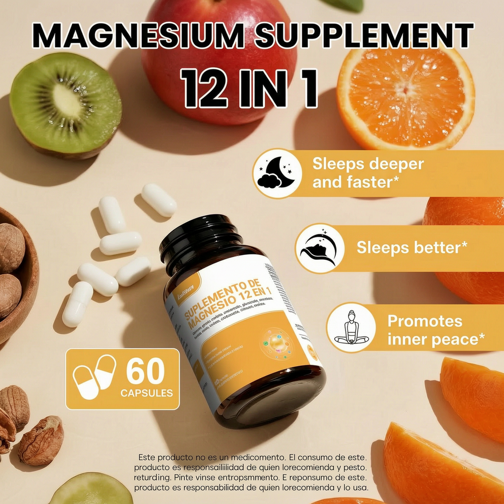 Magnesium Complex 700mg 12 in 1 Magnesium Supplement | 60 Capsules