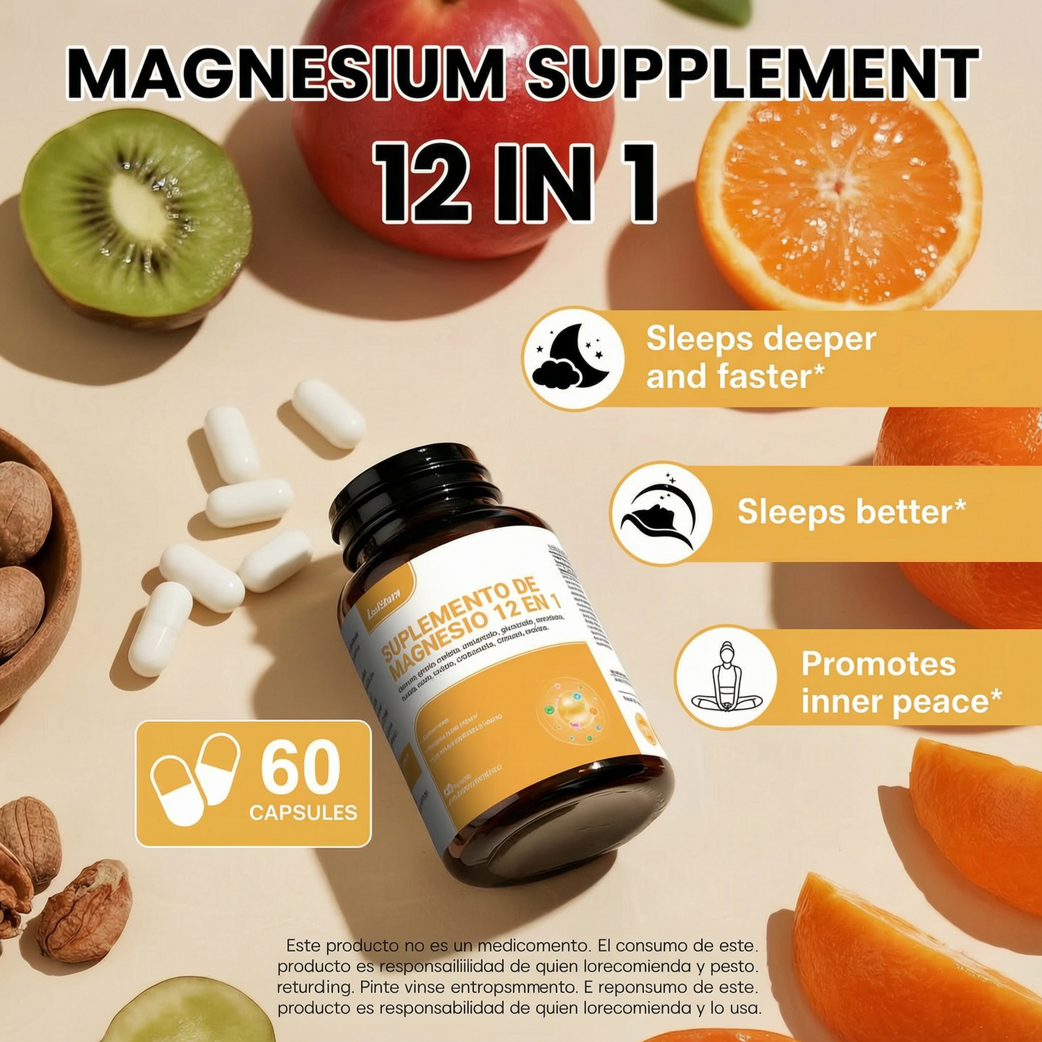 Magnesium Complex 700mg 12 in 1 Magnesium Supplement | 60 Capsules