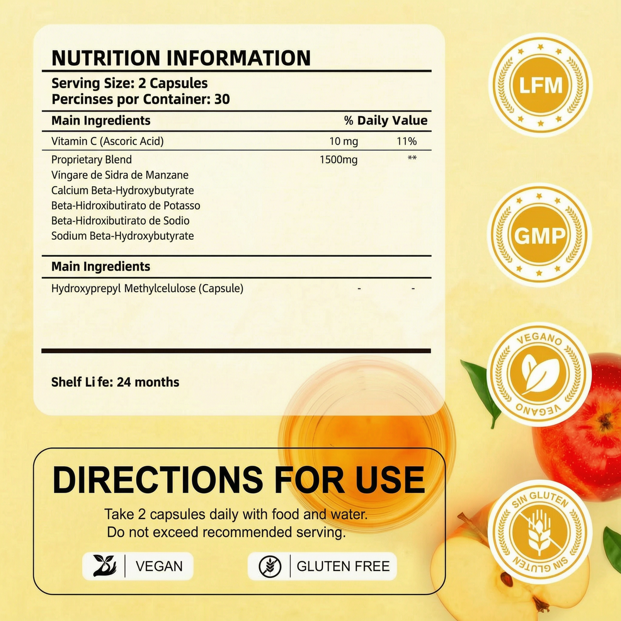 Apple Cider Vinegar+ | 60 Capsules